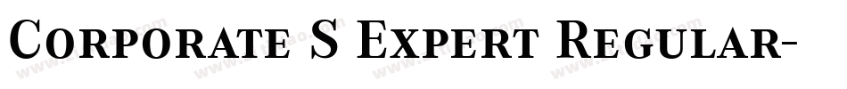 Corporate S Expert Regular字体转换